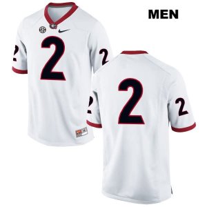 Men's Georgia Bulldogs NCAA #2 Jake Camarda Nike Stitched White Authentic No Name College Football Jersey IPG7854MI